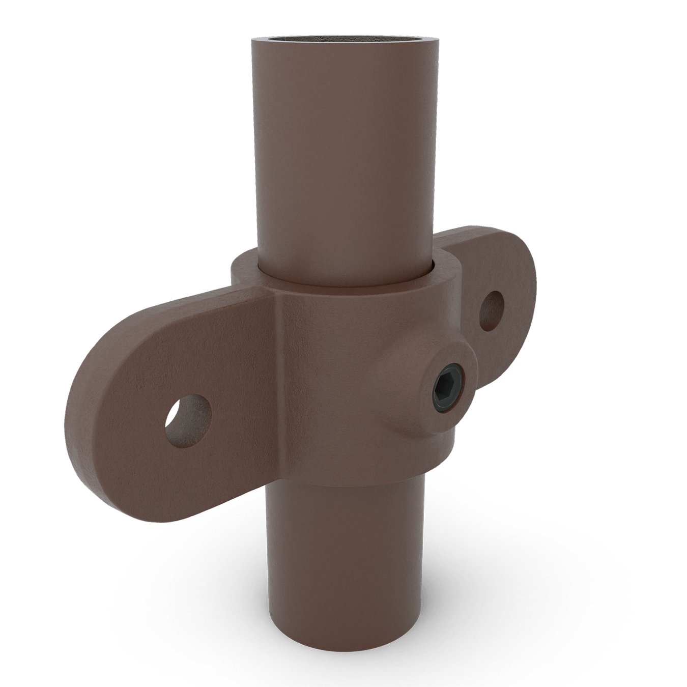 Buiskoppeling Dubbel oogdeel in 1 lijn - vintage bruin-C / 33,7 mm